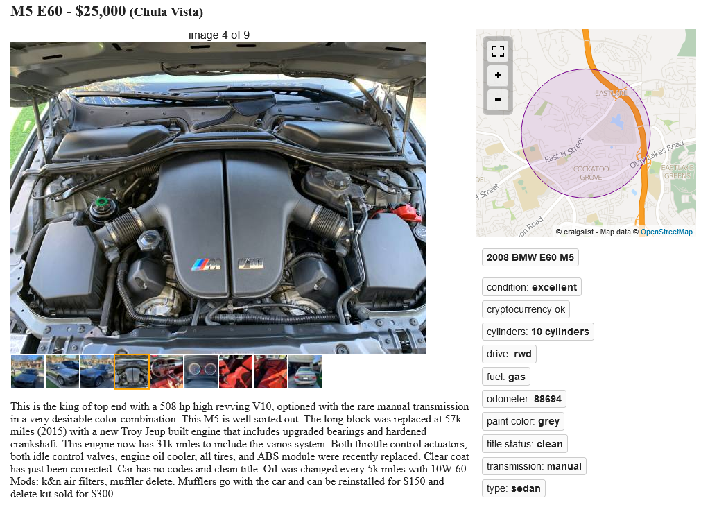 Click image for larger version

Name:	Screenshot_2021-03-24 M5 E60 - cars trucks - by owner - vehicle automotive sale.png
Views:	722
Size:	666.4 KB
ID:	93740
