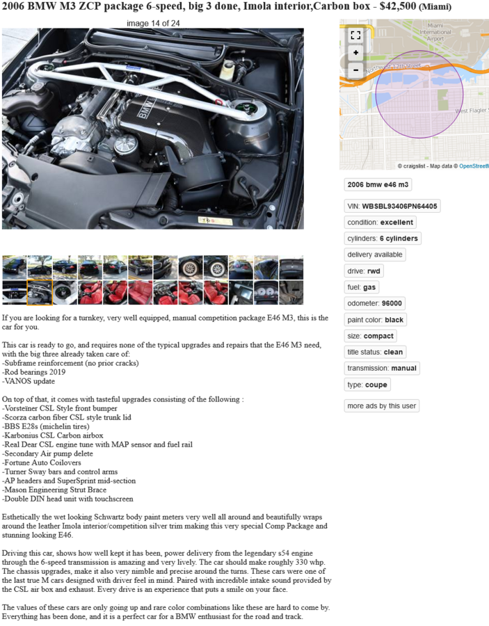 Click image for larger version

Name:	Screenshot_2021-03-31 2006 BMW M3 ZCP package 6-speed, big 3 done, Imola interior,Carbon .png
Views:	520
Size:	592.3 KB
ID:	95513