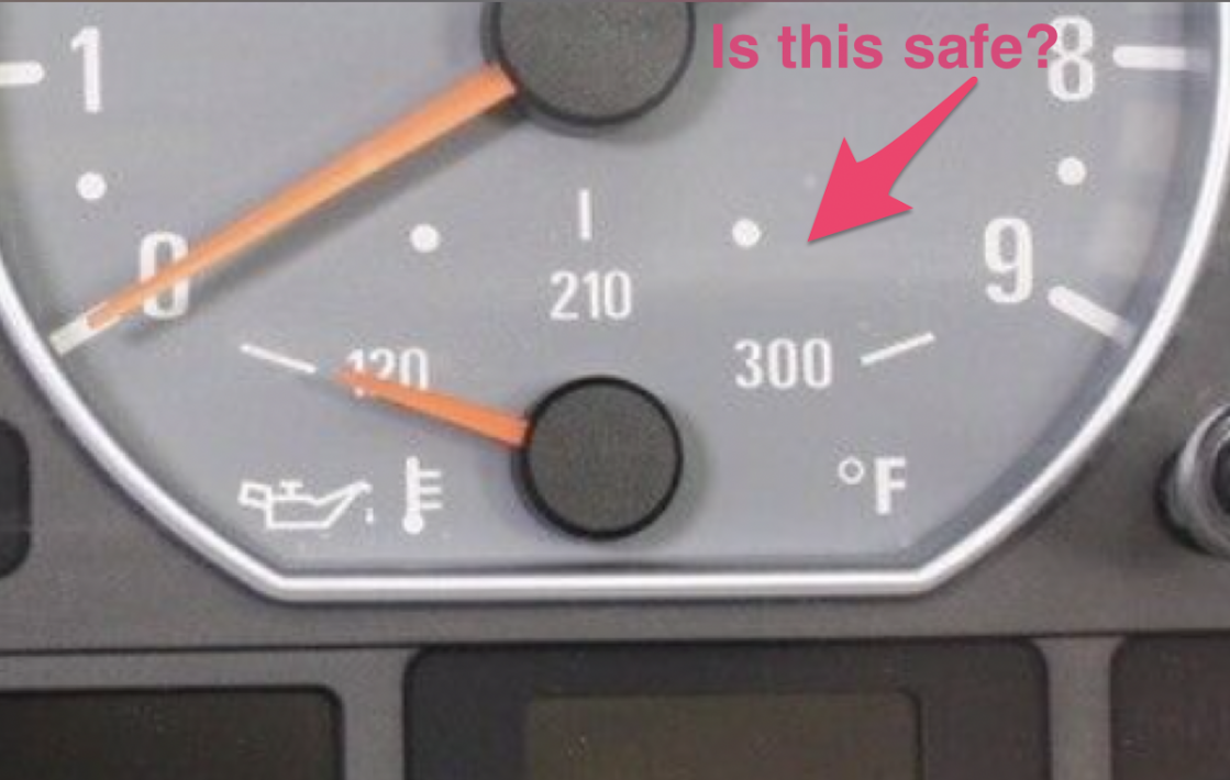 Factory coolant temp gauge accuracy.