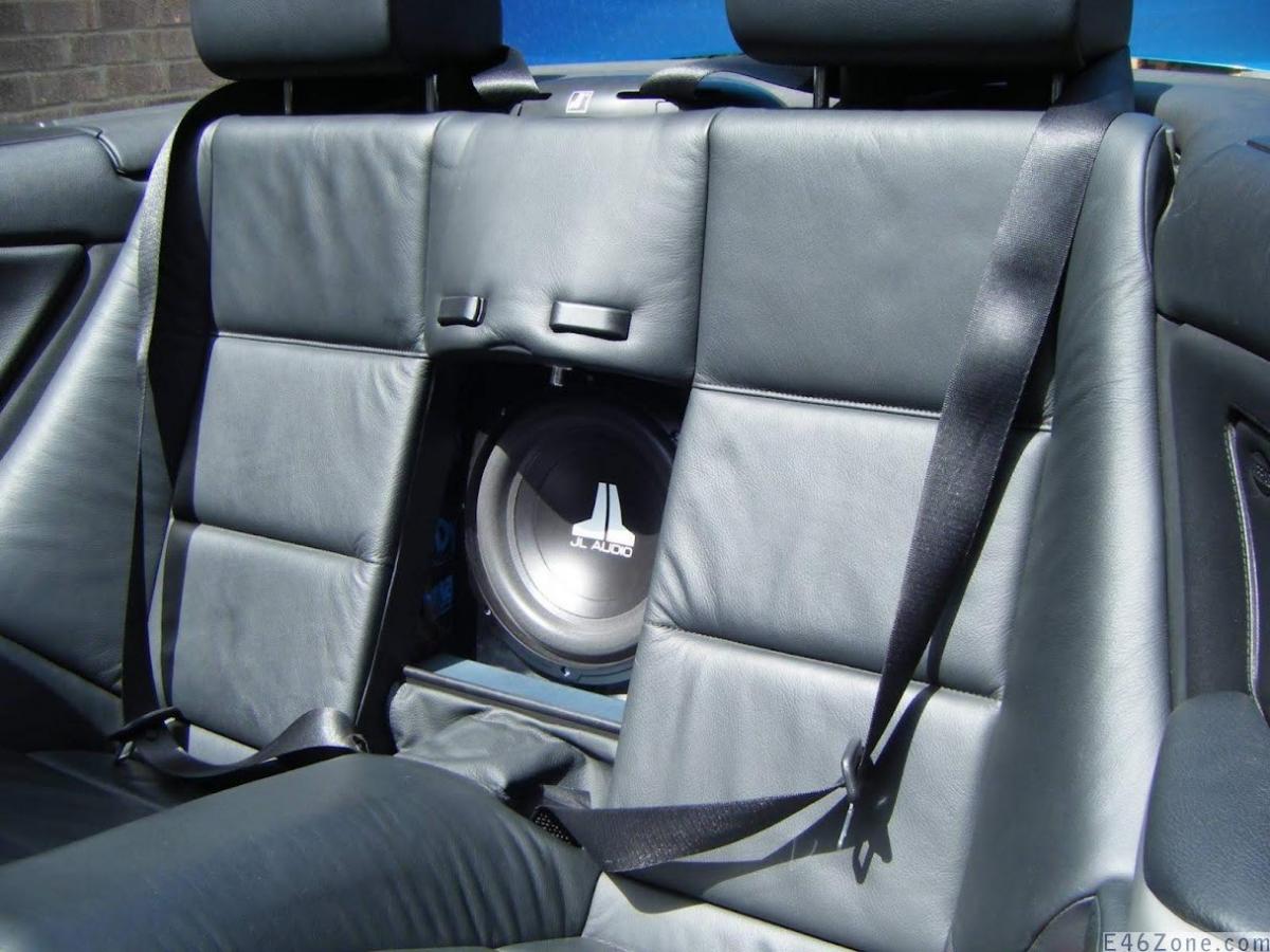 E46 convertible hot sale subwoofer enclosure